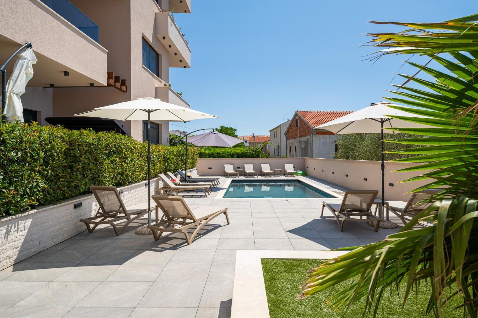 Sea Bay View Apartment - Appartement Avec Piscine Et Magnifique Vue Sur Mer Светі Филип-і-Яков Екстер'єр фото